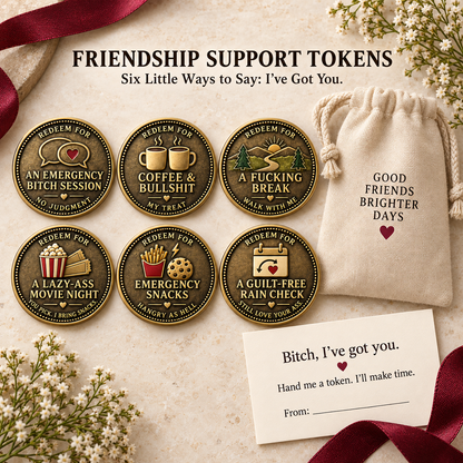 Friendship Support Tokens  | The Ultimate "I've Got Your Back" Gift Set for Besties