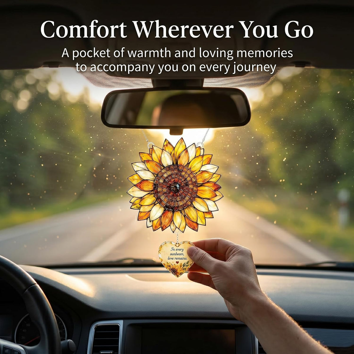 Memorial Suncatcher with Keepsake Story Card – Sunflower, Butterfly & Tree of Love Designs