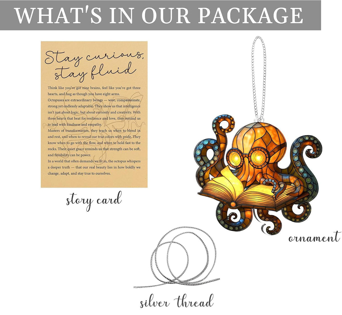 Cute Ocean Animal Acrylic Ornament – A Little Friend With a Story 🌊🐢🐙