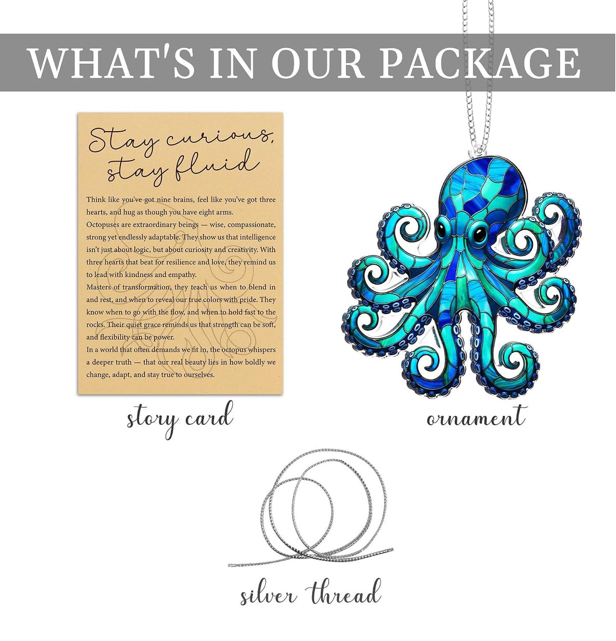 Cute Ocean Animal Acrylic Ornament – A Little Friend With a Story 🌊🐢🐙