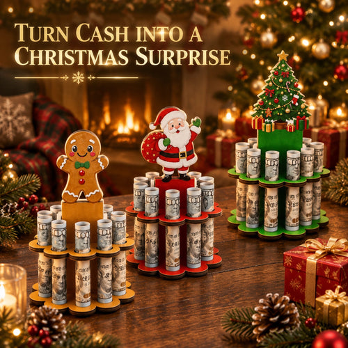 Christmas Tabletop Wooden Money Holder 🎁