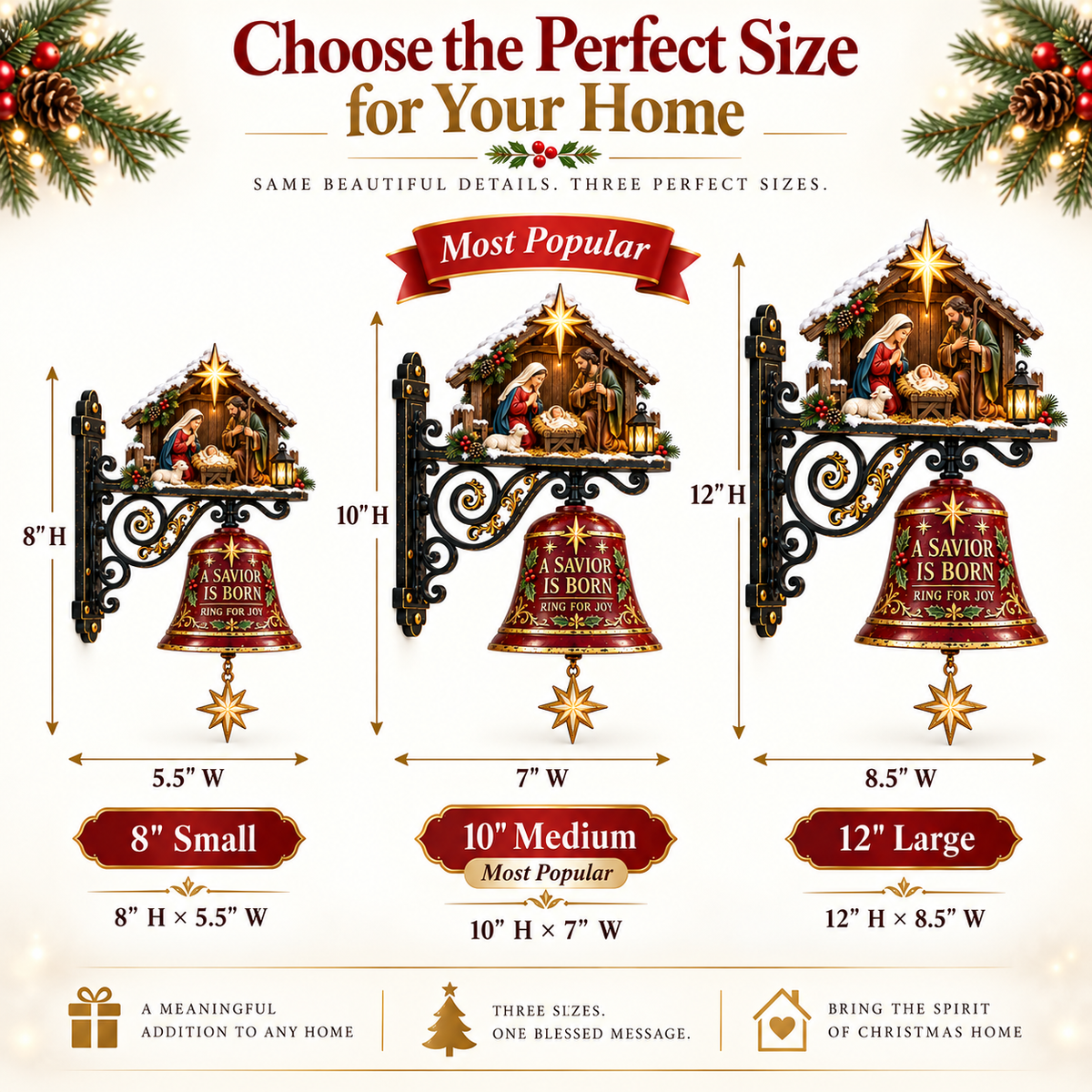✨ Jesus Nativity Christmas Door Bell