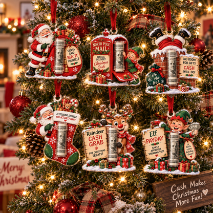 🎄 Christmas Cash Holder Ornament — Because Cash Always Fits!