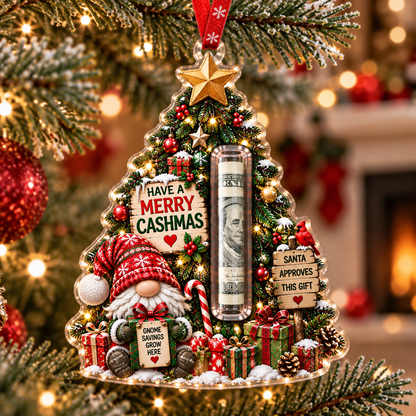 🎄 Gnome Christmas Cash Holder Ornament
