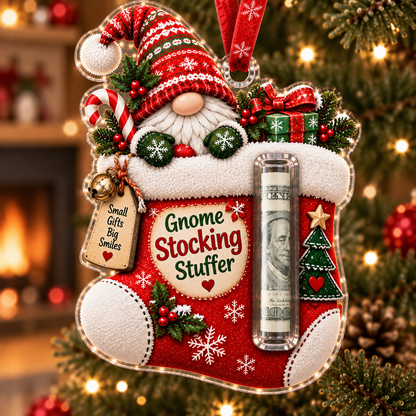 🎄 Gnome Christmas Cash Holder Ornament
