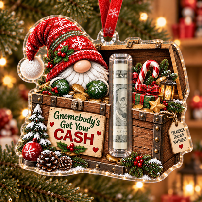 🎄 Gnome Christmas Cash Holder Ornament