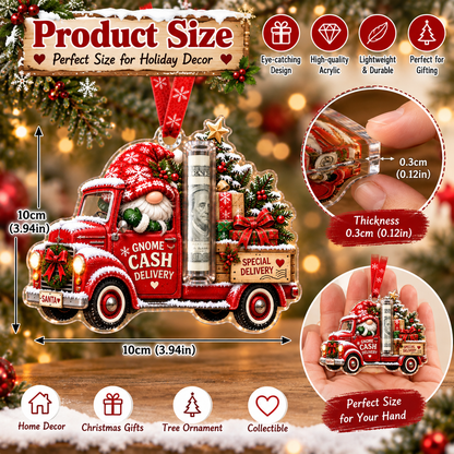 🎄 Gnome Christmas Cash Holder Ornament