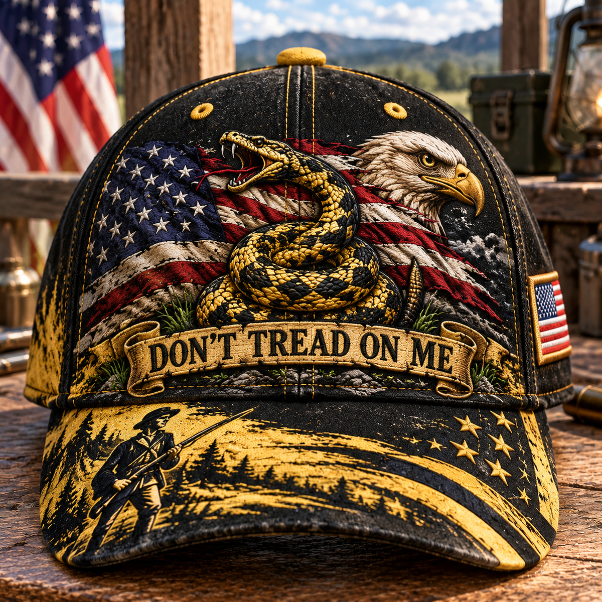 🇺🇸 Last Day Promo: 49% OFF🐍Don't Tread on Me Gadsden Flag Patriotic Baseball Cap