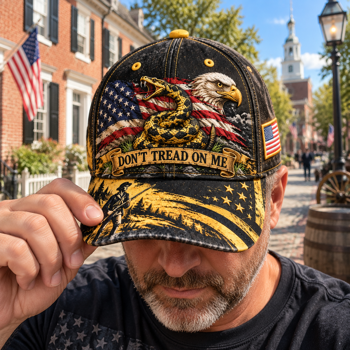 🇺🇸 Last Day Promo: 49% OFF🐍Don't Tread on Me Gadsden Flag Patriotic Baseball Cap