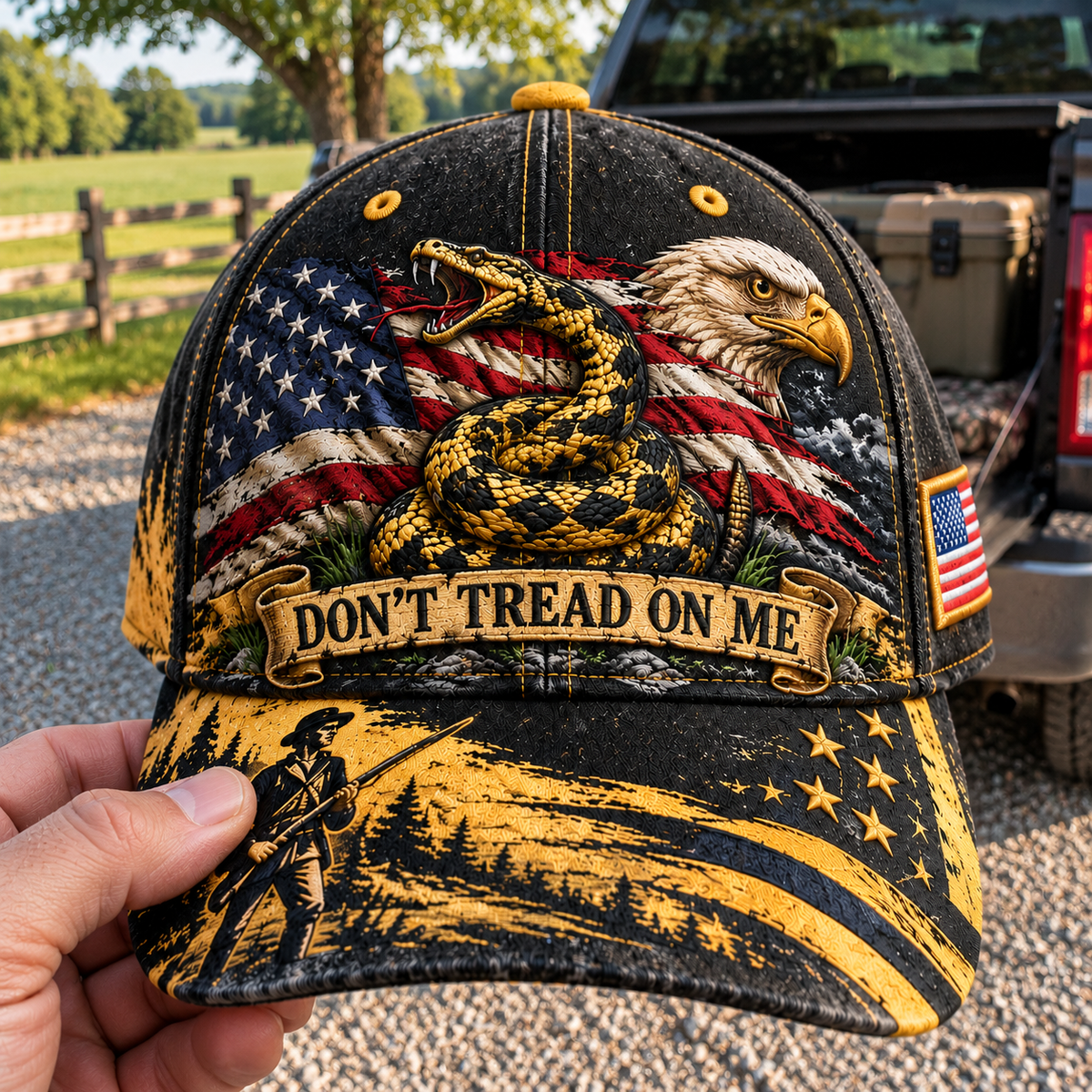 🇺🇸 Last Day Promo: 49% OFF🐍Don't Tread on Me Gadsden Flag Patriotic Baseball Cap