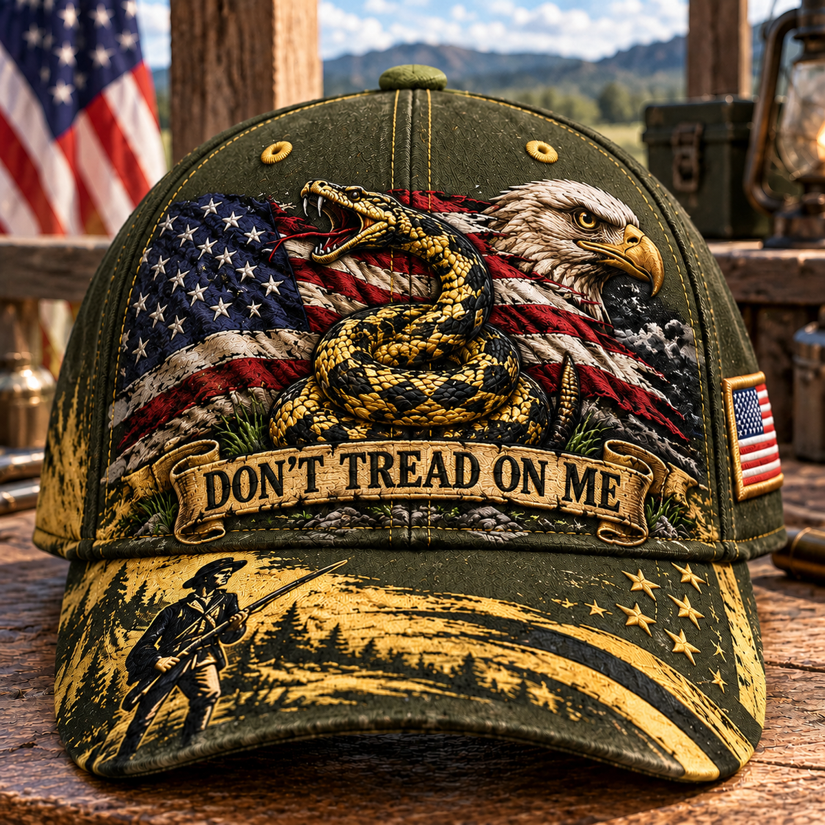 🇺🇸 Last Day Promo: 49% OFF🐍Don't Tread on Me Gadsden Flag Patriotic Baseball Cap
