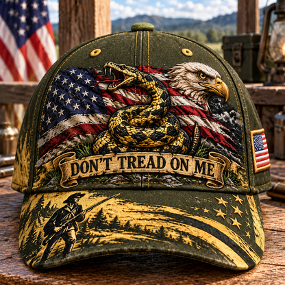 🇺🇸 Last Day Promo: 49% OFF🐍Don't Tread on Me Gadsden Flag Patriotic Baseball Cap