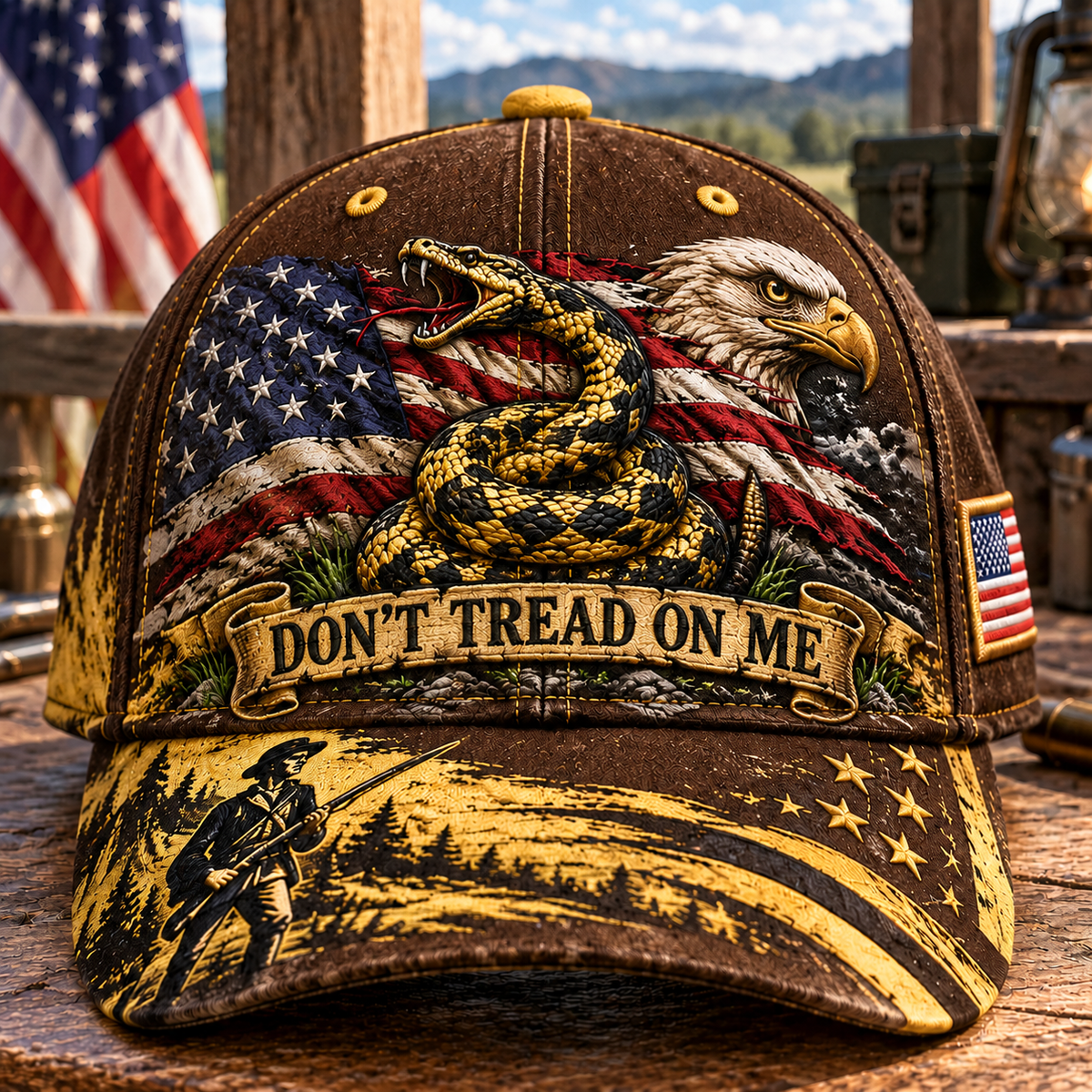 🇺🇸 Last Day Promo: 49% OFF🐍Don't Tread on Me Gadsden Flag Patriotic Baseball Cap