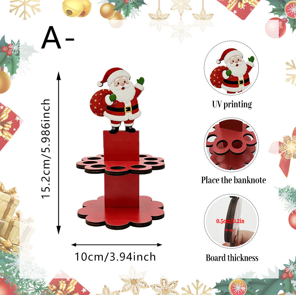 Christmas Tabletop Wooden Money Holder 🎁
