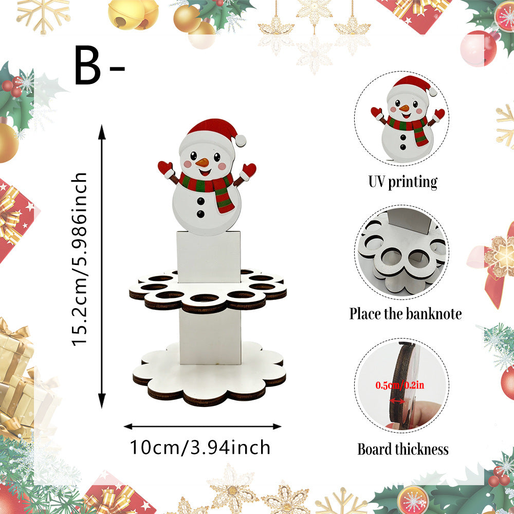 Christmas Tabletop Wooden Money Holder 🎁