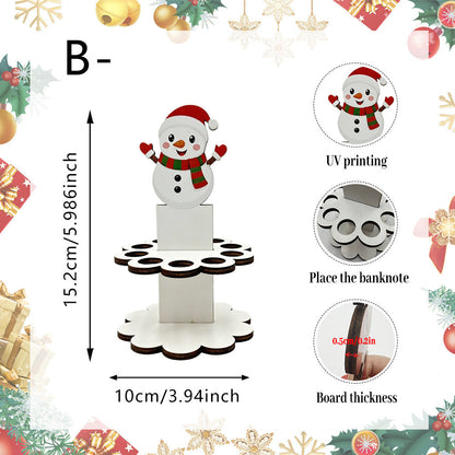 Christmas Tabletop Wooden Money Holder 🎁