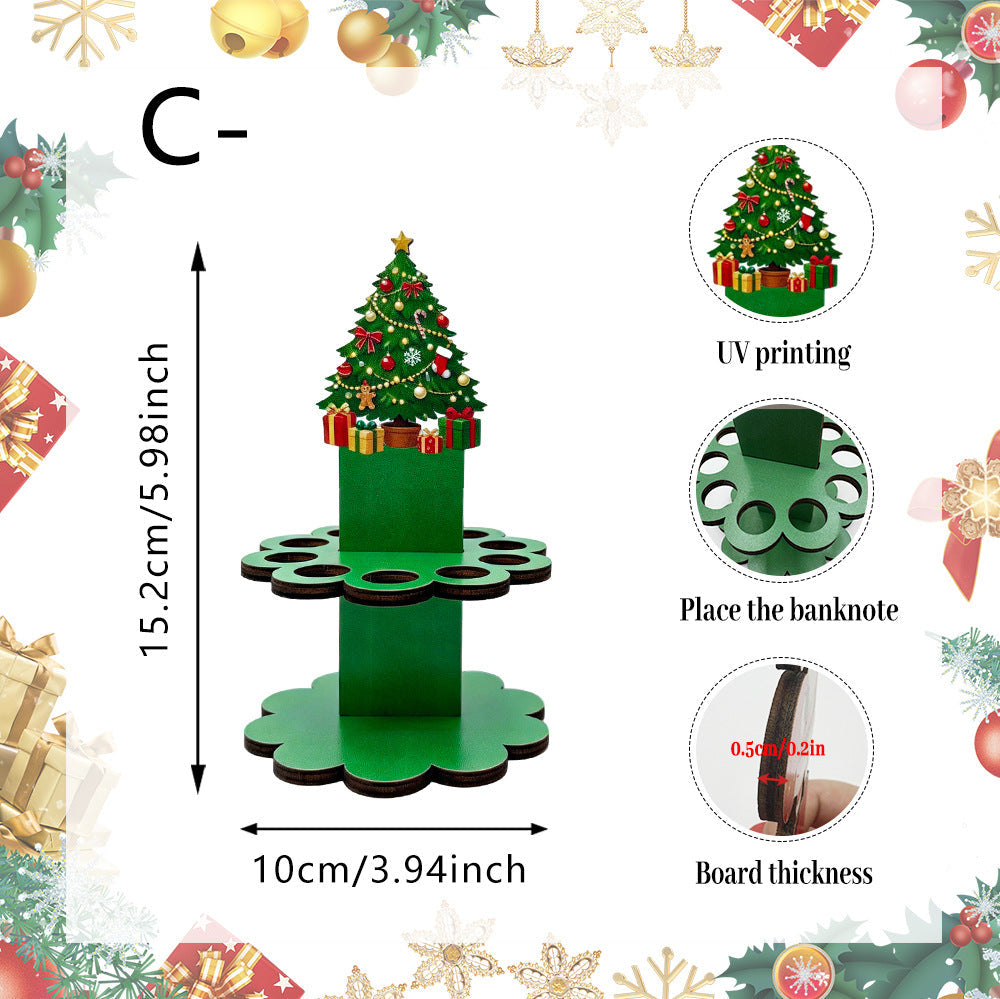 Christmas Tabletop Wooden Money Holder 🎁